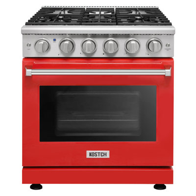 Kostch 30"" Gas Range 4.55 Cu.ft. Freestanding Natural Gas Stove with 5 Burners -  KOS-30RG03M-R