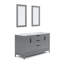 Meuble-lavabo de comptoir en marbre blanc Elizabeth avec miroir Elizabeth Carrara-928852705-1030465643
