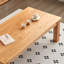 Table basse rectangulaire en bois massif-104977314-104977312
