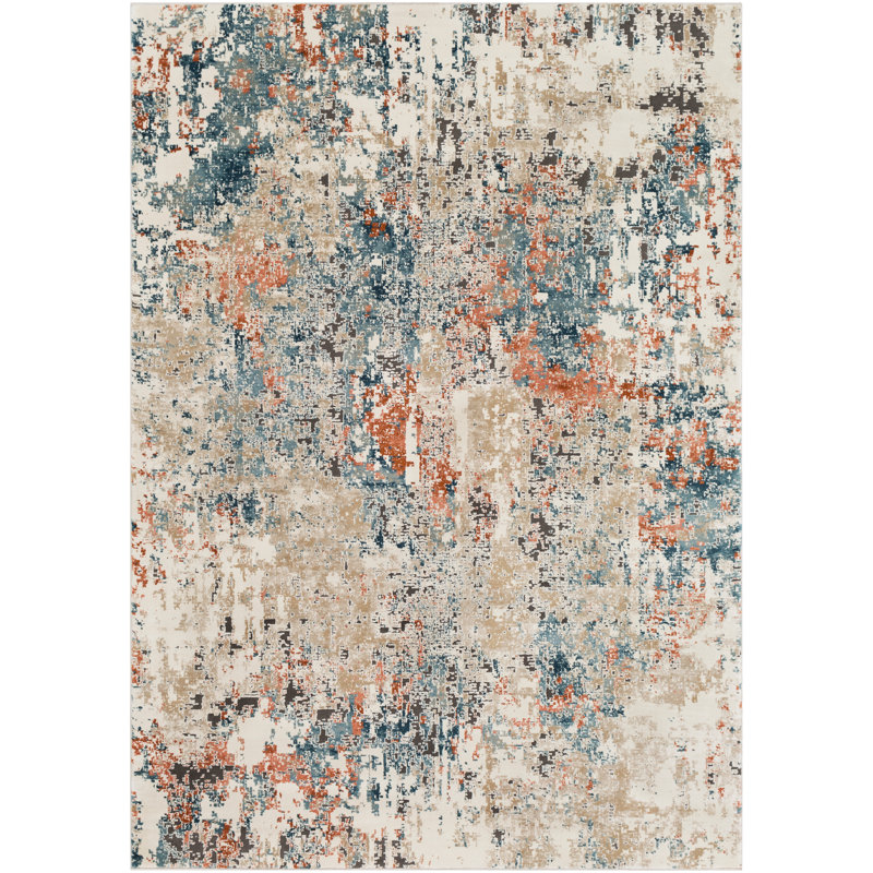 Aleksander Abstract Indoor Rug, Rectangle 2' x 3'
