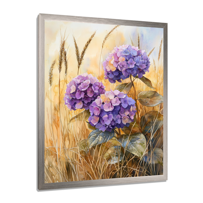 Heitmann - Floral Wall Decor, Argent argent, H 20 po x l 12 po, Reproduction encadrée d'une seule photo