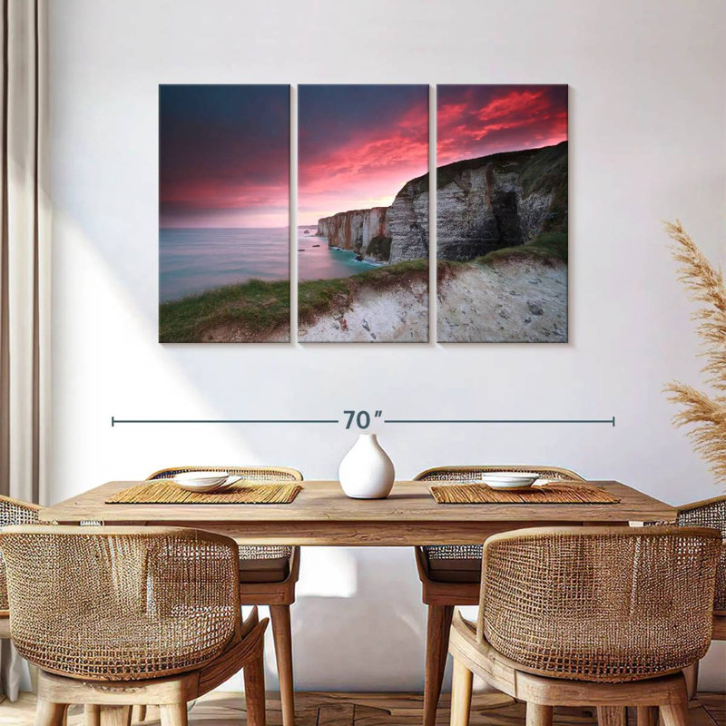Gillard Etretat Cliffs At Sunset, 36" H x 57" W