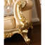European-style Solid Wood Carved Leather Chair Leather Armchair