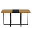 Ensemble de salle à manger pour 6 personnes avec table rectangulaire de 28 pouces et 6 chaises en velours beige, métal noir mat à grain de bois chaud, idéal pour les petits espaces