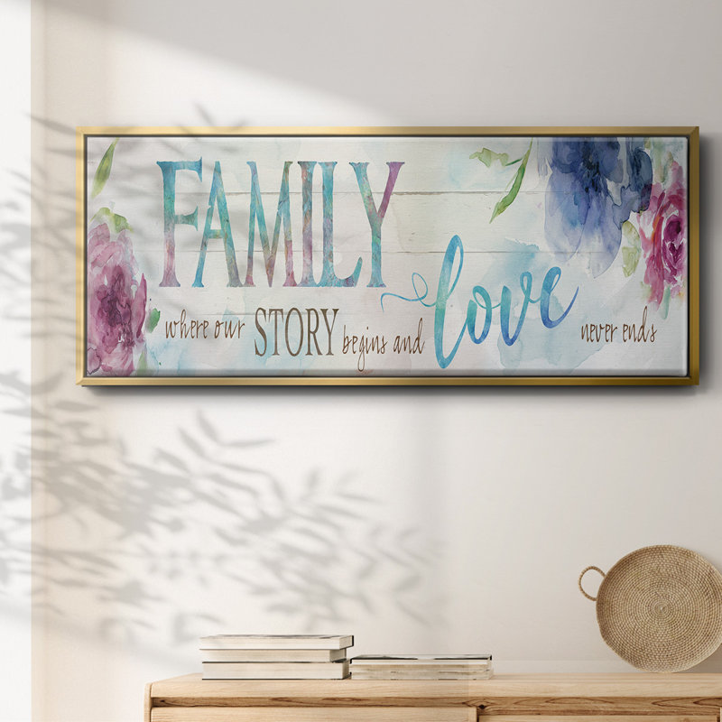 Family Love Story - toile encadrée, H 20 po x l 50 po