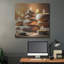  'Zen Rock And Candles' by Rey Klimt Metal Wall Art, 24" x 24"-156636811