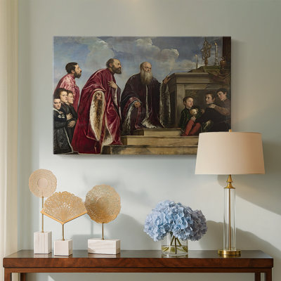 The Vendramin Family Venerating a Relic of the True Cross-Titian-Gallery Wrapped Canvas-c. 1540–1545