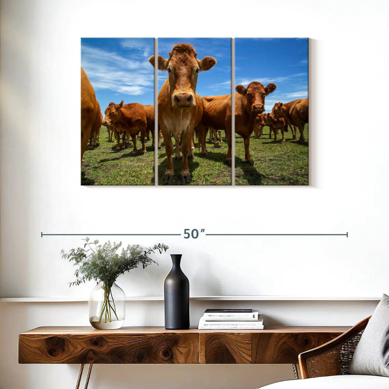 Gathering Beef Cattle, 24" H x 38" W