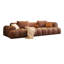 Canapé modulaire 94,49 po brun 100% polyester-129698964