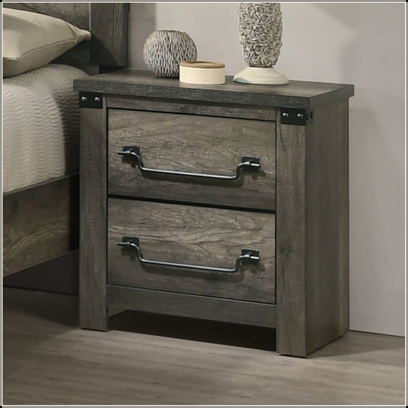 Table de chevet Farmhouse Rustic Grey