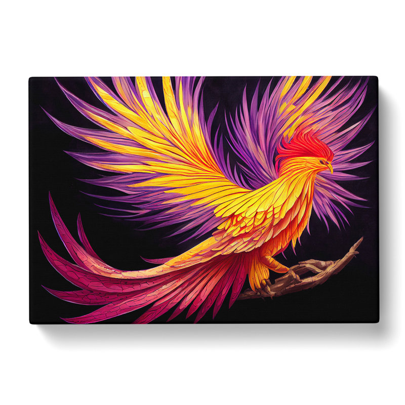 Astonishing Phoenix Bird - Wrapped Canvas, 50cm H x 76cm W x 3cm D