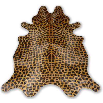 Giraffe Print Cowhide Rug – Genuine Leather Area Rug