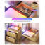 50cm W Bedside Table with 3D Mirror Abyss and Sensor RGB Lighting, 2-Drawer Bedside Table with Hidden Storage And Lockable-1744984556