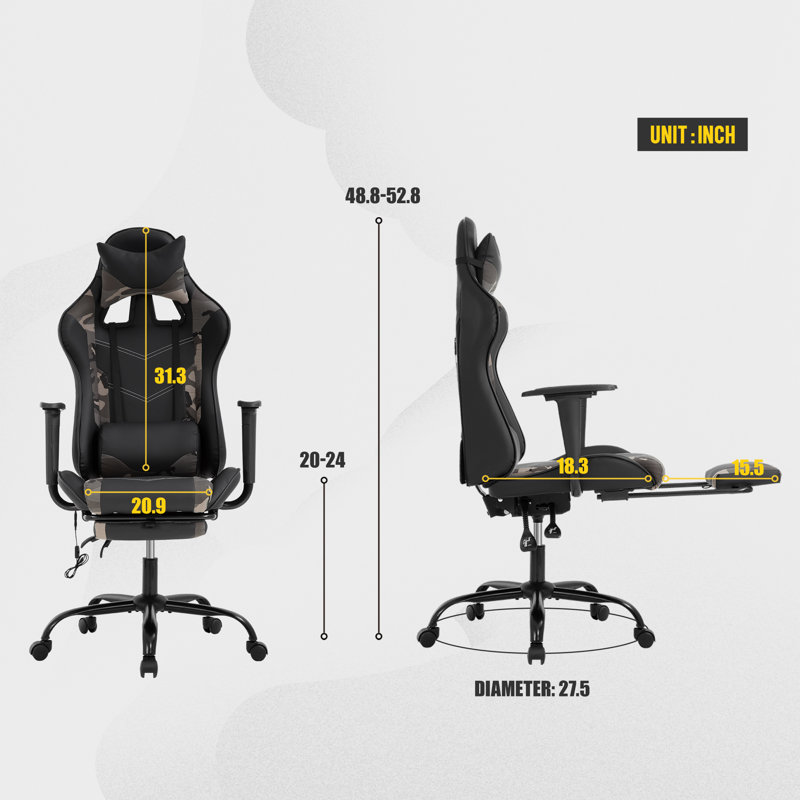 Fauteuil de jeu ergonomique Alanas, Camouflage