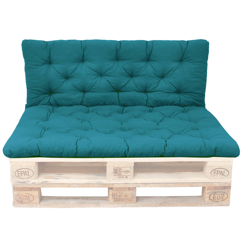 Gigi Pallet Garden Seat/Back Cushion, Blue