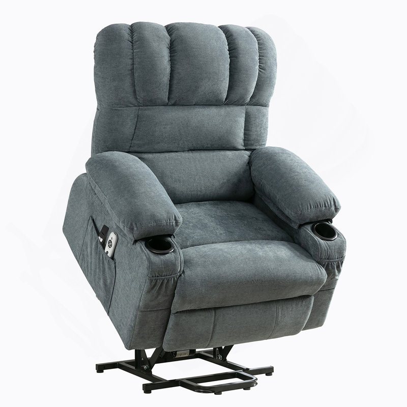 Le fauteuil électrique électrique Power Lift, adapté aux personnes âgées, avec fonctions de chauffage et de vibration, avec USB, peut être utilisé pour s'allonger. Bleu