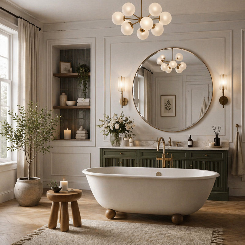 Miroir mural pour salle de bain, L 42 po, Silver