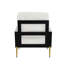 Fauteuil d'appoint luxueux blanc avec rembourrage doux et construction avec dossier bas et dossier doré