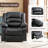 38" Wide Modern Soft Vegan Leather Manual Recliner -1835194097