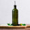16,1 oz Huilier vinaigrier en verre avec motif olive en relief