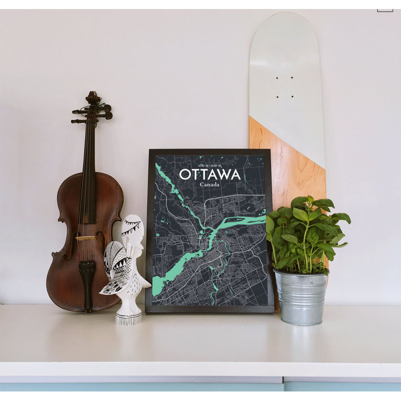 « ottawa city map », impression, H 17 po x l 11 po