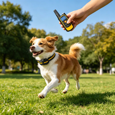 Rechargeable Waterproof Dog Training Collar, Yellow