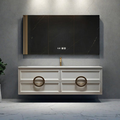 American-style single-basin bathroom cabinet