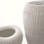Baleen Vase-Ivory w/Brown Edges