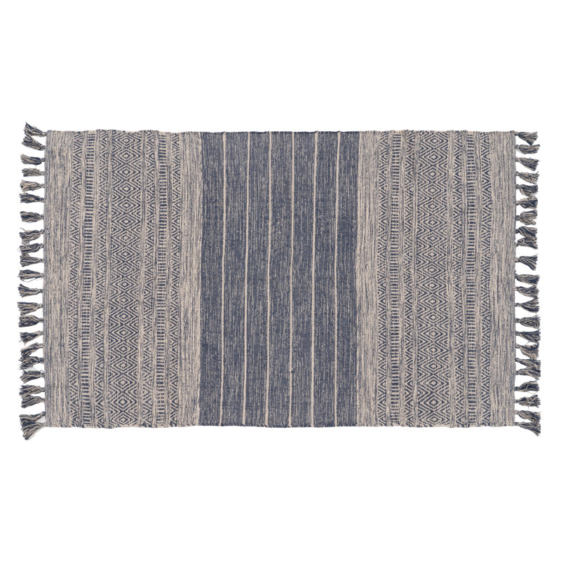 Roddickton Hand Woven Beige/Blue Rug, Rectangle 120 x 180cm