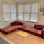 Foldable Three Person Fabric Sofa Bed, high Rebound Density Sponge Sofa
