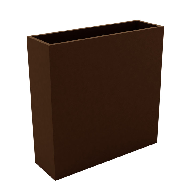 Wall Resin Pot Planter, 31.5" H x 31.5" W x 9.75" D, Bronze