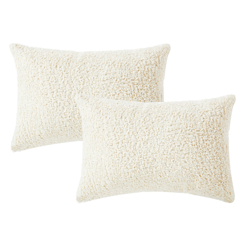 Coussin intérieur texturé Zavia (ensemble de 2), Quartz Zazzle, 14 po x 24 po