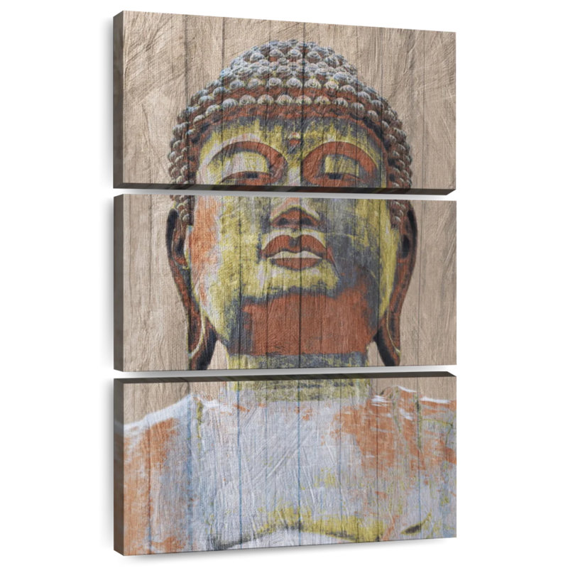 Bouddha peint en bois Adella