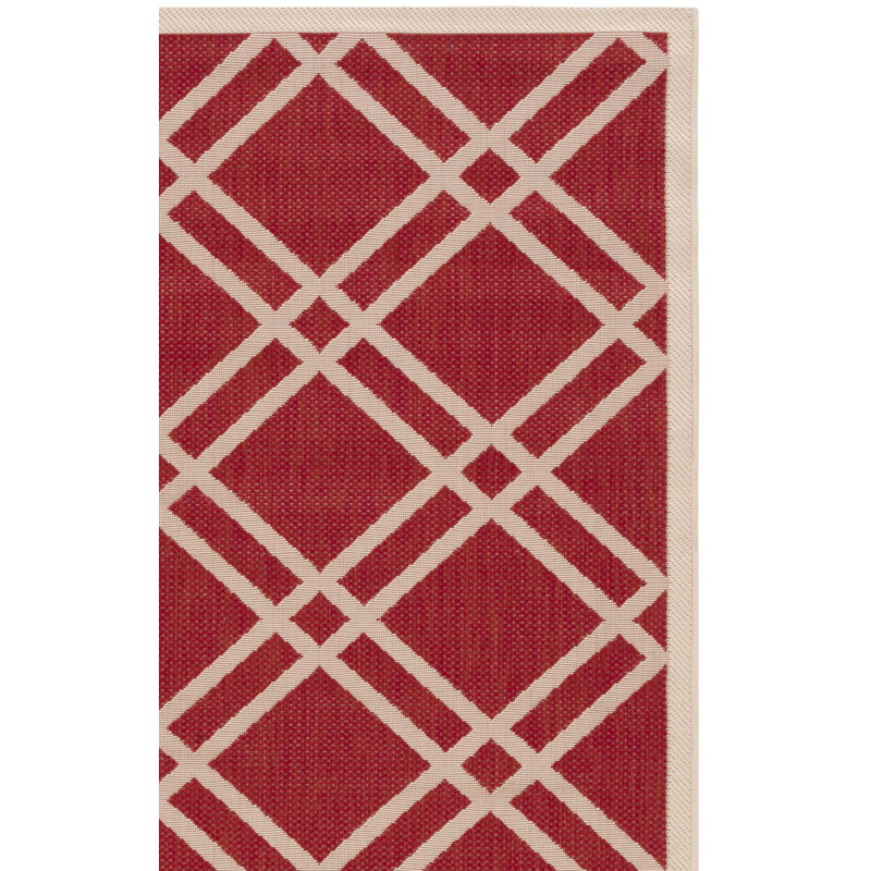 Tapis d'intérieur / extérieur à motif géométrique Hansotto Performance, Rectangle 2 pi 7 po x 5 pi
