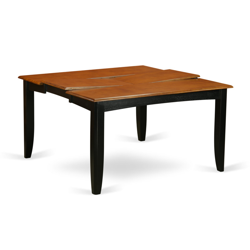 9 Piece Dining Set Includes a Square Dining Table with Butterfly Leaf and 8 Kitchen Chairs, Black & Cherry