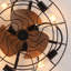 Ventilateur de plafond en cage 20,4 "avec ensemble d'éclairage et télécommande inclus Bloneva Farmhouse-110472585