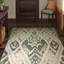 Tapis gris en laine touffeté à la main-19276531