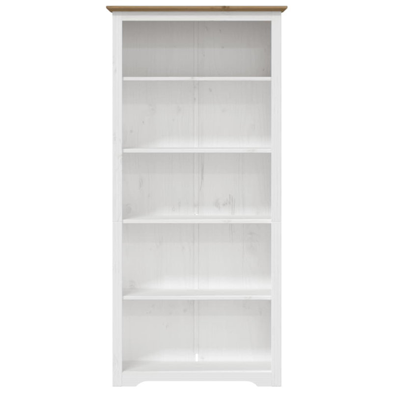 Bibliothèque standard H 70,9 "x l 31,5", Blanc / brun