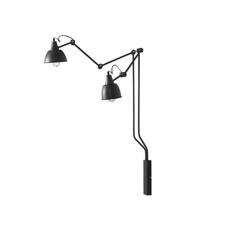 Ippolito Swing Arm Sconce, Black
