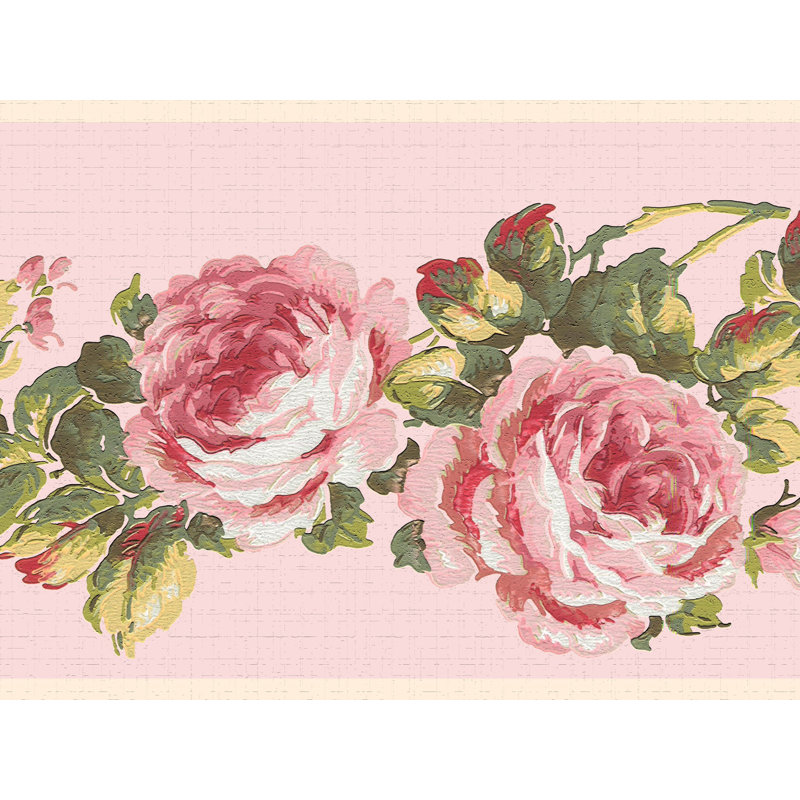 Bordure de papier peint à peindre Flower on Vine L 15 pi x l 7 po