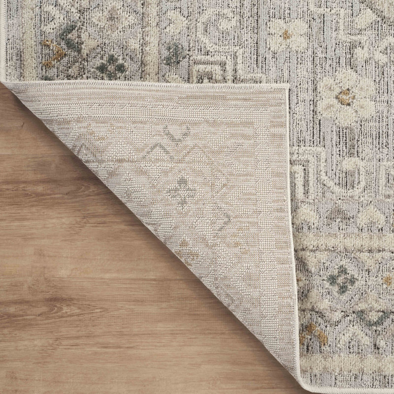 Tapis gris ardoise à médaillon traditionnel Abani Rugs, Rectangle 6 pi x 9 pi