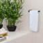 Porte-serviettes noir en acier inoxydable