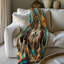 «Native Wolf Harmony» - couverture sherpa 1 pièce de qualité supérieure - reproduction d'art luxueuse-97548270