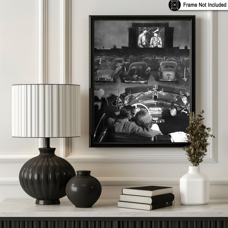 Drive in Movie Theatre, Unframed, Poster, 11"H x 14"W