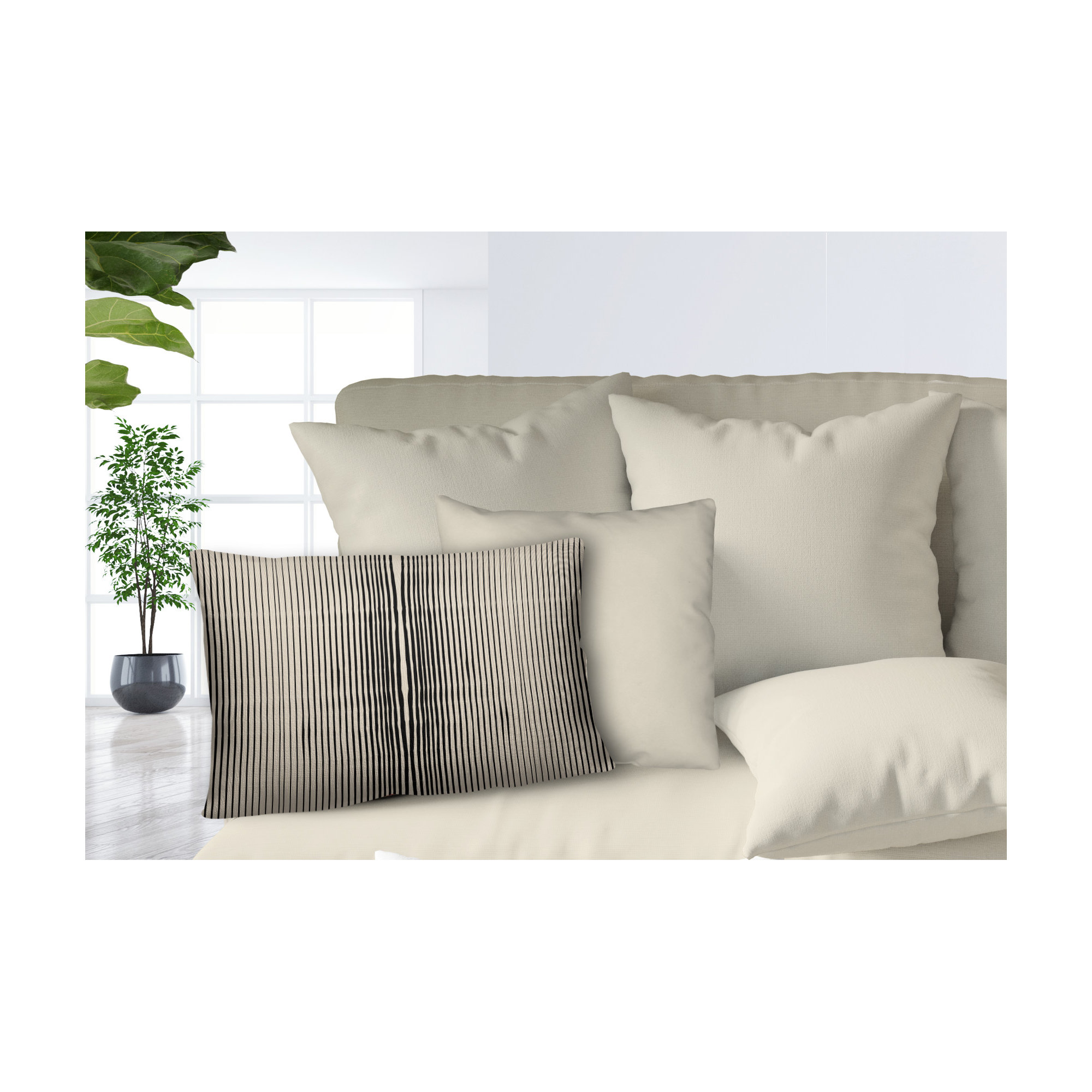 Ash Indoor/Outdoor Lumbar Throw Pillow, Fawn