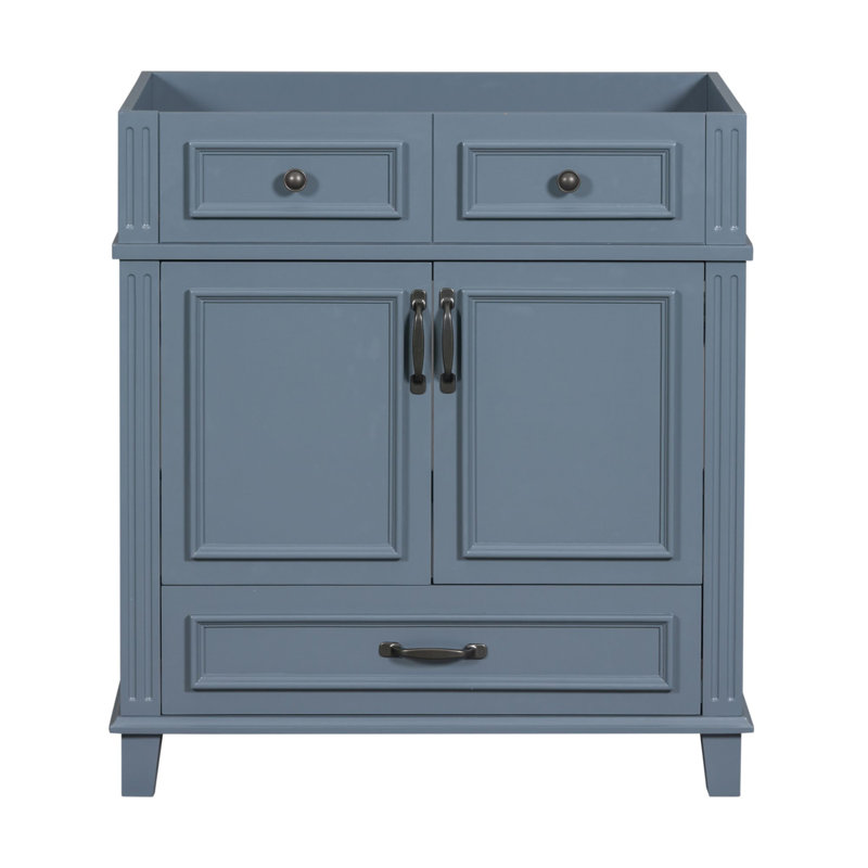 【Évier non inclus, meuble-lavabo de base seulement Van Meuble-lavabo de salle de bain de 30 po sans comptoir, armoire de rangement en bois massif avec portes à fermeture douce