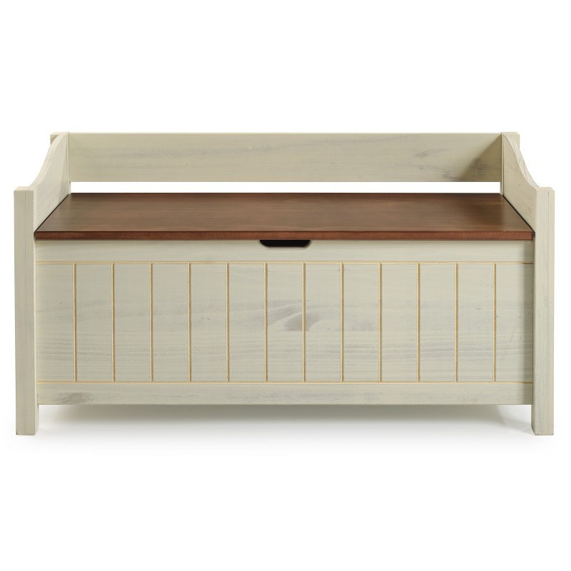 Upholstered Bench, White