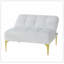 Tissu convertible futon avec pieds en métal doré-150805253