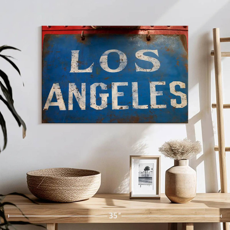 Enseigne rétro Sirci Los Angeles, H 16 po x l 24 po