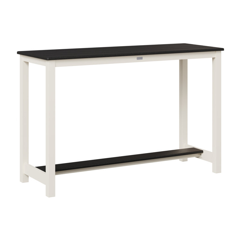 Table de bar en aluminium Berlin Gardens, Noir, 38.5" H x 60" W x 22" D
